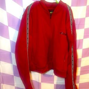 Red Adidas track suit jacket